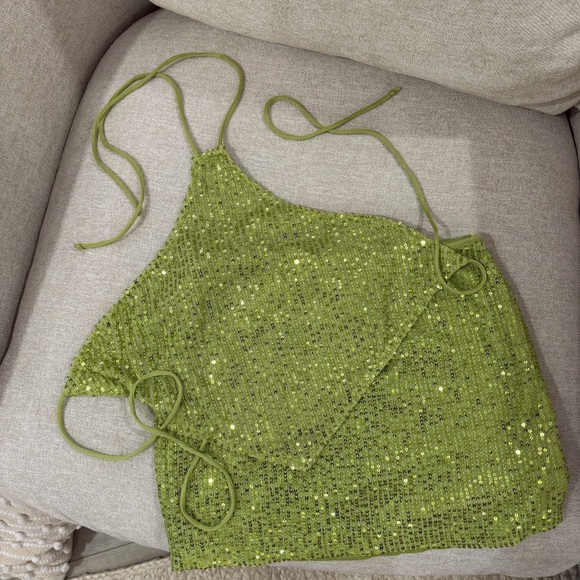 Motel Rocks Green Sequin Set - Picture 7 of 10